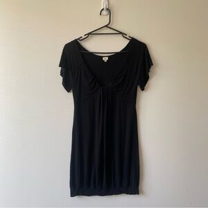 Aritzia | Wilfred Audry Flutter Sleeves Ruched Front Banded Hem Tunic Dress L